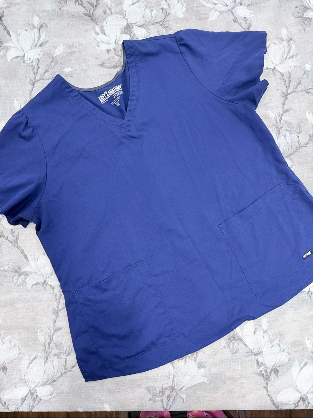 Grey’s Anatomy by Barco Navy Blue Scrub Top Women’s 3XL Medical Uniform